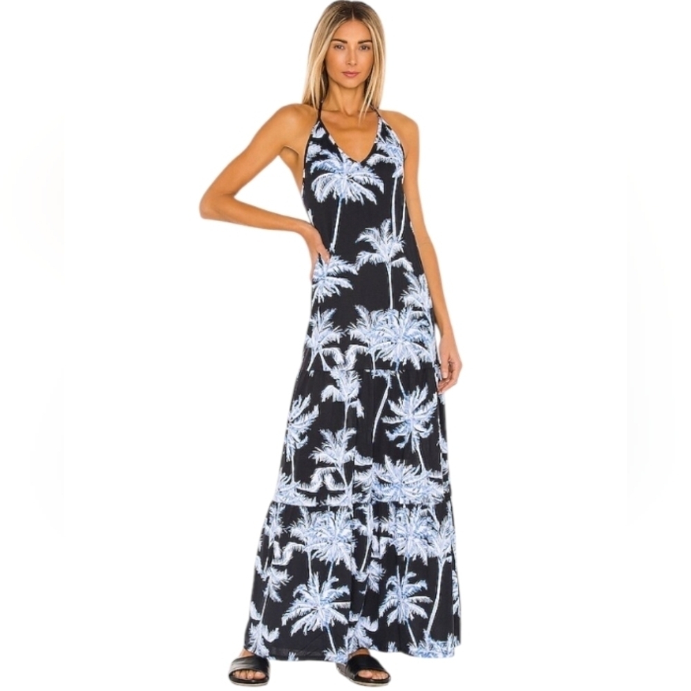 Revolve Maaji Boreal Wishes Hula Maxi Dress Botanical Tiered Size Small